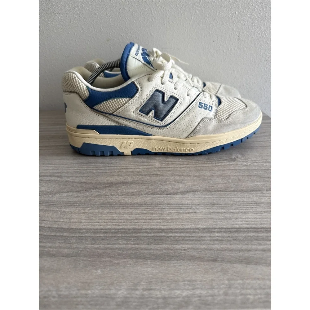 New Balance Men's 550 Sea Salt Pack Blue Agate Sz 13 Sneakers Casual Wear Shoes